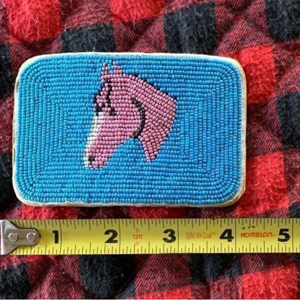 Beaded Horse belt buckle